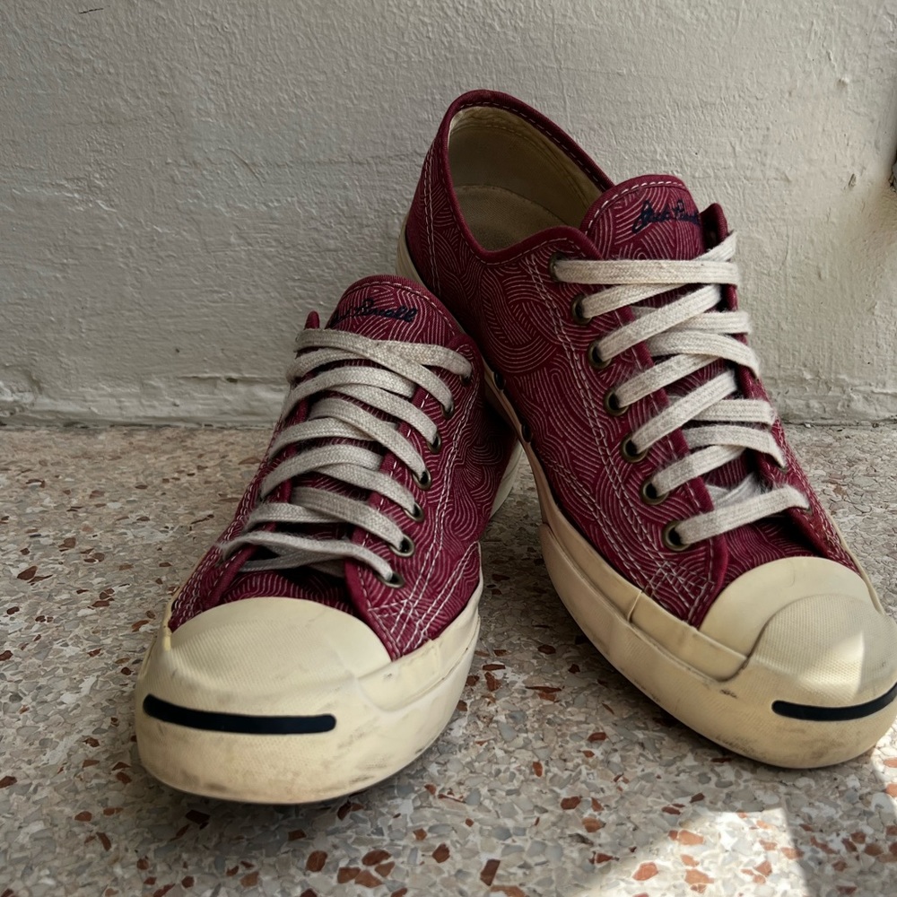 Maroon + Crème Jack Purcells